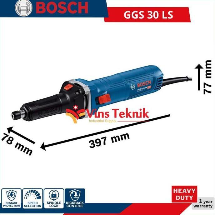 BOSCH GGS 30 LS Mesin Gerinda Lurus Gerinda Botol Die Grinder Tuner 750Watt GGS30LS