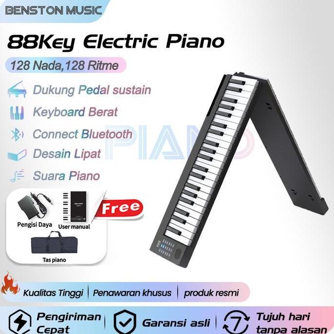 ifosku_shop - 88-key folding piano, smart electric piano 88-key bluetooth portable keyboard keyboard