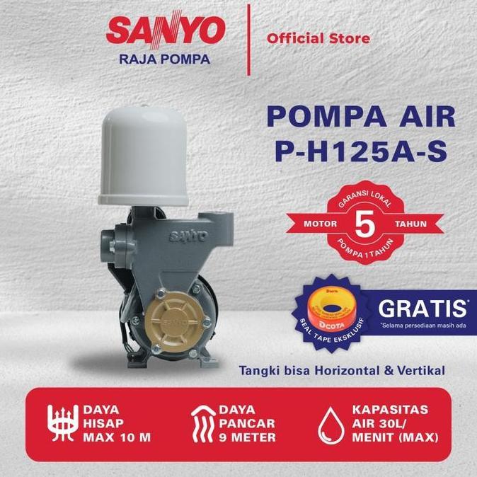 Pompa Air Sanyo Ph 125 A -S 125 Watt Pompa Otomatis Termurah