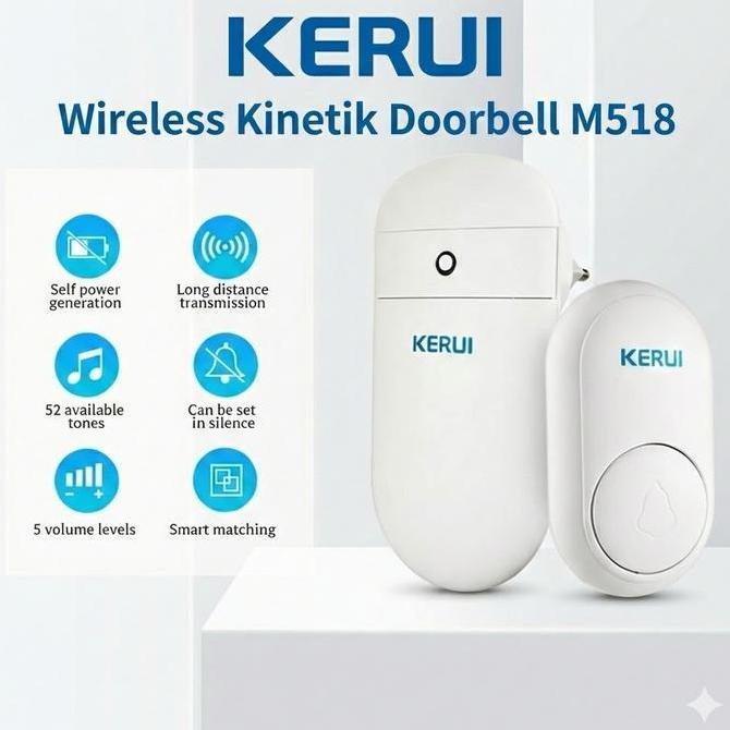 Grosir Kerui Bel Rumah Wireless Bell Pintu Kerui M518 Doorbell Bel Tanpa Baterai