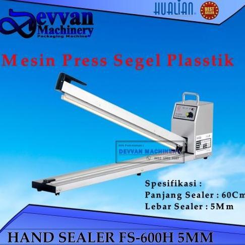Hand Sealer Fs-600 Perekat Plastik Panjang 60 cm Sealer Press Tangan Lebar Sealer 5mm