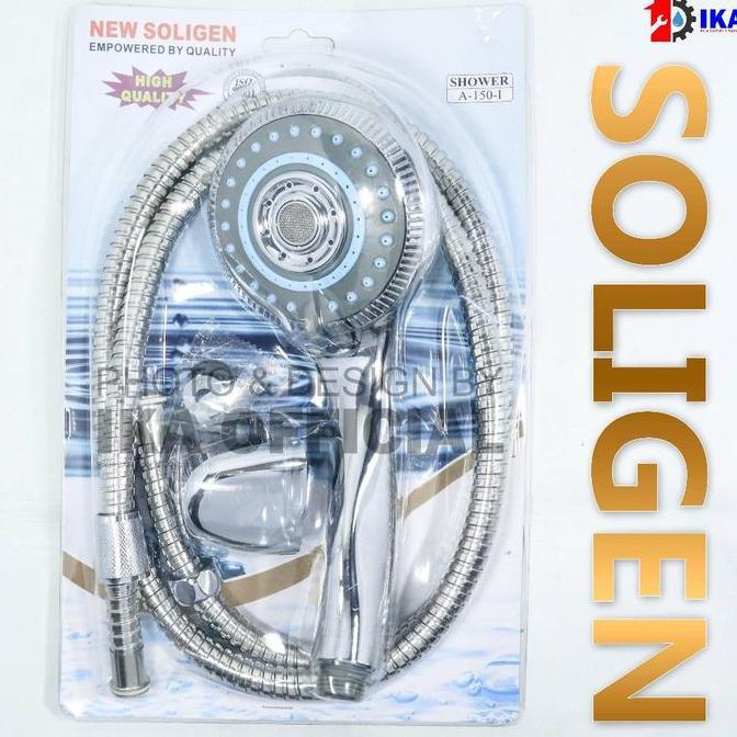 GRANTZY Hand Shower Soligen Chrome Tipe 150 Mandi Bulat Kepala Besar A150 Hand shower soligen shower