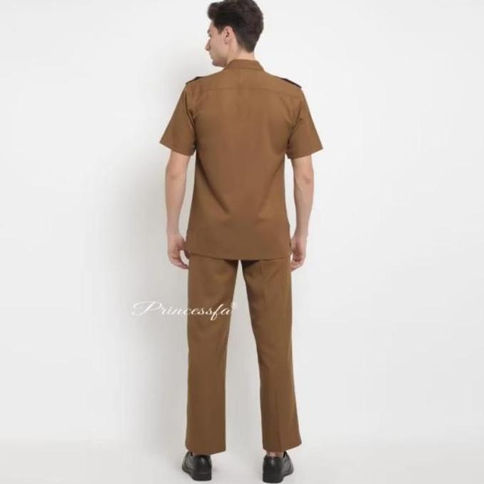 Termurah / Hot Sale Seragam Asn Pria/ Seragam Pns Kheki Tua Pria/ Seragam Pemkot Pria/ Baju Dinas Pe