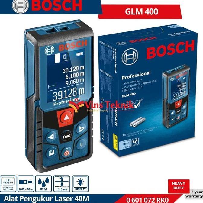 Meteran Leser 40M Laser Distance Meter Pengukur Jarak Laser BOSCH GLM 400