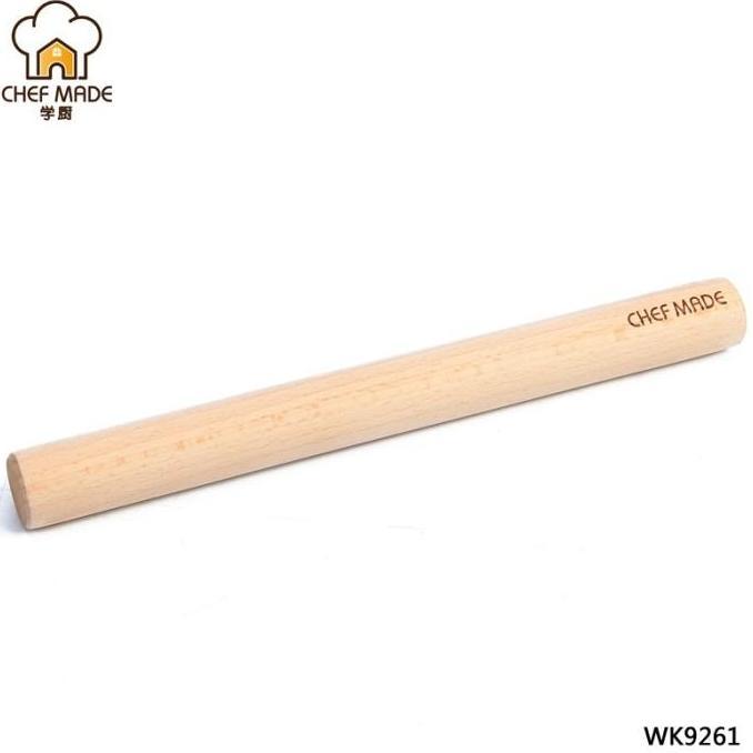 Chefmade WK9261 - Rolling Pin Kayu / Wooden Rolling Pin Panjang 24.5cm CS