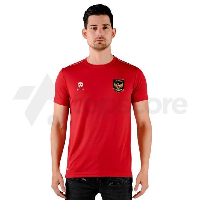 Shirt Mills Timnas Indonesia Shirt SV 29028 Jersey Kaos Sport