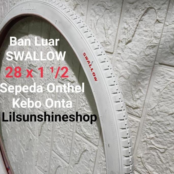 Ban Luar SWALLOW Deli Tire Sepeda 28 Onthel Ontel 28x1 1/2 PUTIH Polos