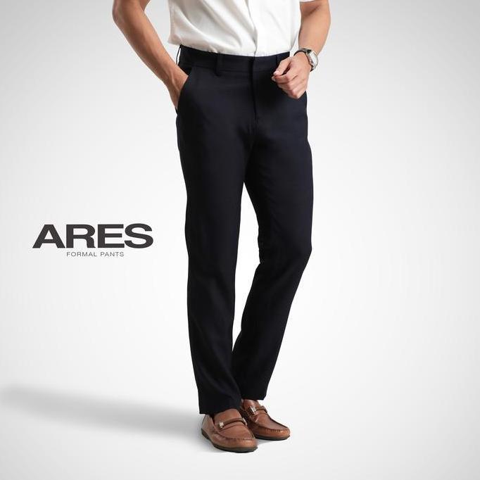 Termurah / Hot Sale Cutoff Ares Formal Pants Celana Bahan Kain Basic Pria Panjang Slim Fit