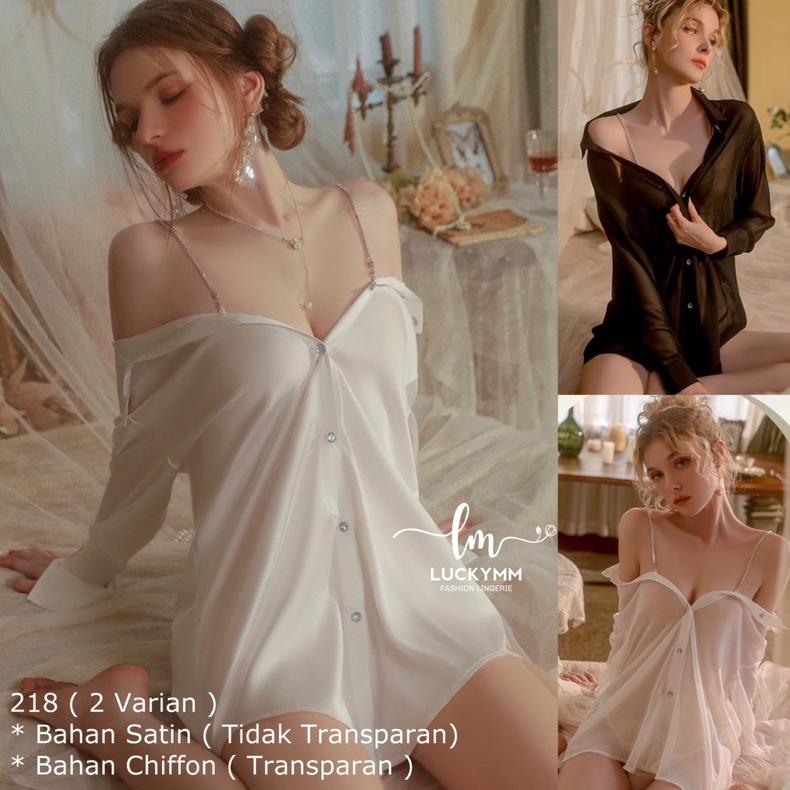 kemeja transparan baju tidur wanita / kemeja oversize baju seksi wanita 218