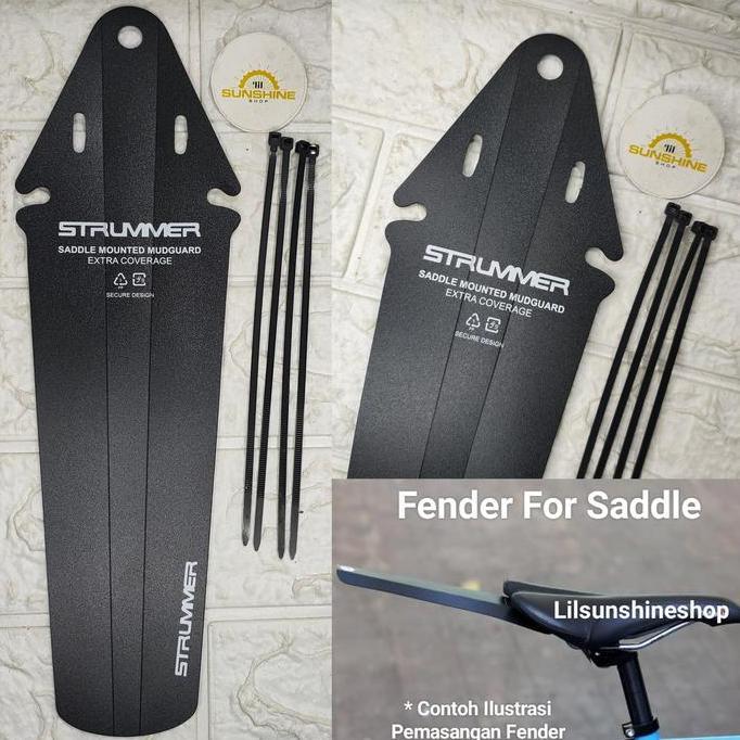 Fender Slebor Sadel Sepeda STRUMMER Saddle Mudguard Roadbike Seli MTB BMX