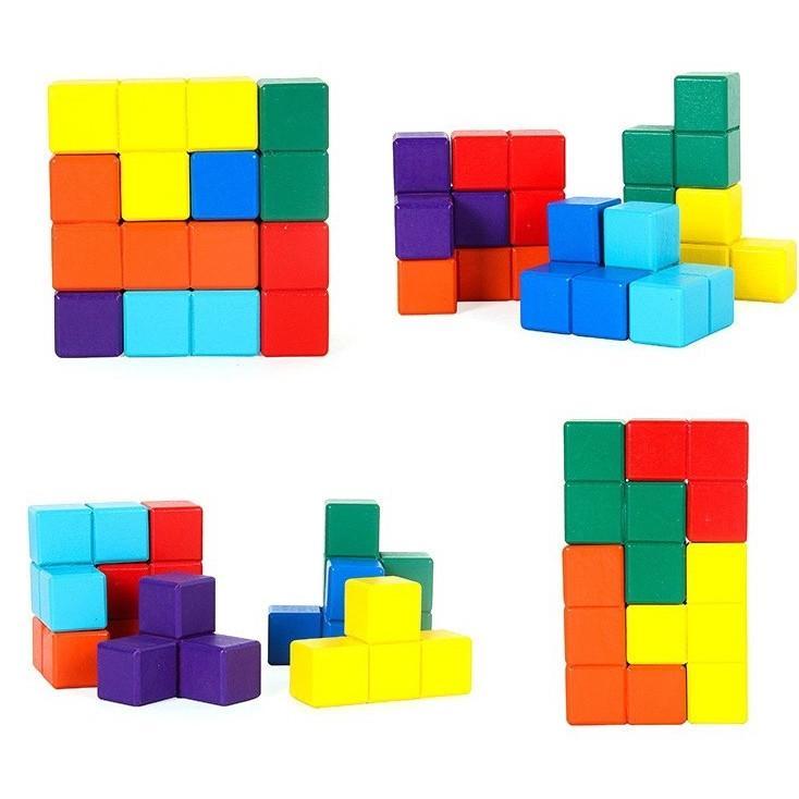 bestpromo kidsink maina edukasi puzzle rubik tetris kubus 3d / iq games rubrik kubus / mainan mengas