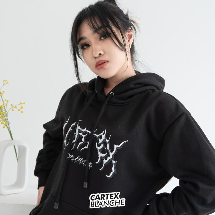 Langsungaja- Cartexblanche Emo Style Jaket Hoodie Pria Wanita Jumper Sablon Distro Fleece M - Xxl