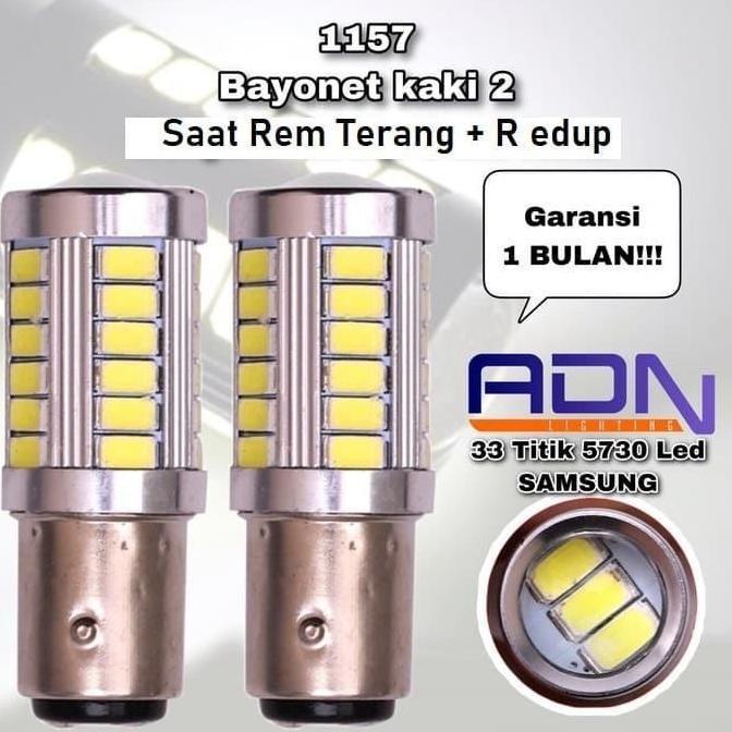 Lampu LED Bayonet Brake Rem 1157 33 MATA Senja Mobil Motor