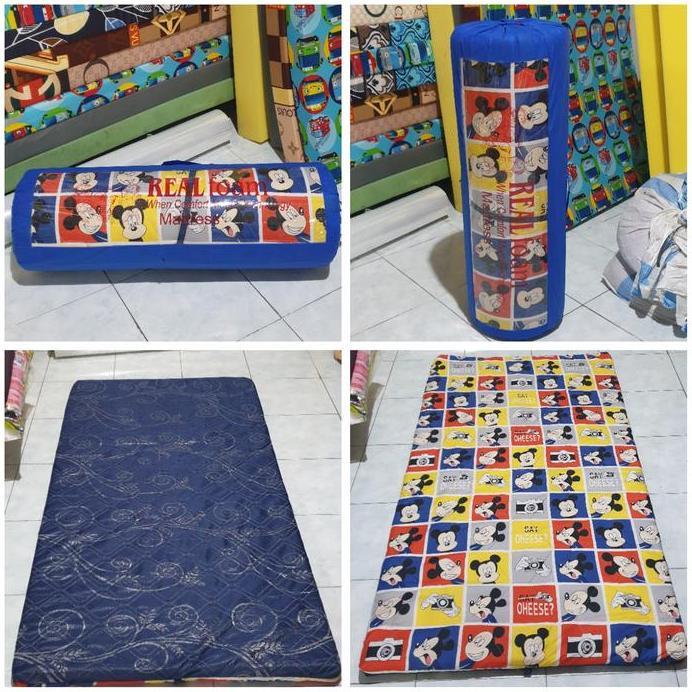 kasur lipat kasur gulung 100x190x6cm REAL FOAM