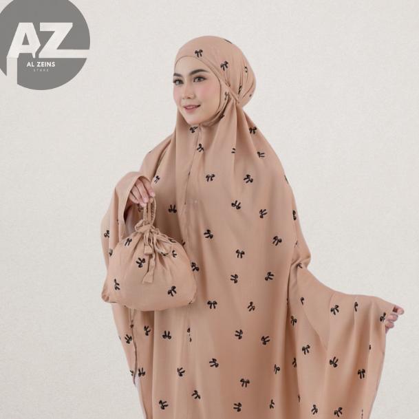 KHONJIELABS MUKENAH MOTIF PITA/MOTIF BUNGA/ MUKENAH TRAVELING/ MUKENAH BAHAN ADEM/ MUKENAH 2IN1 TERM