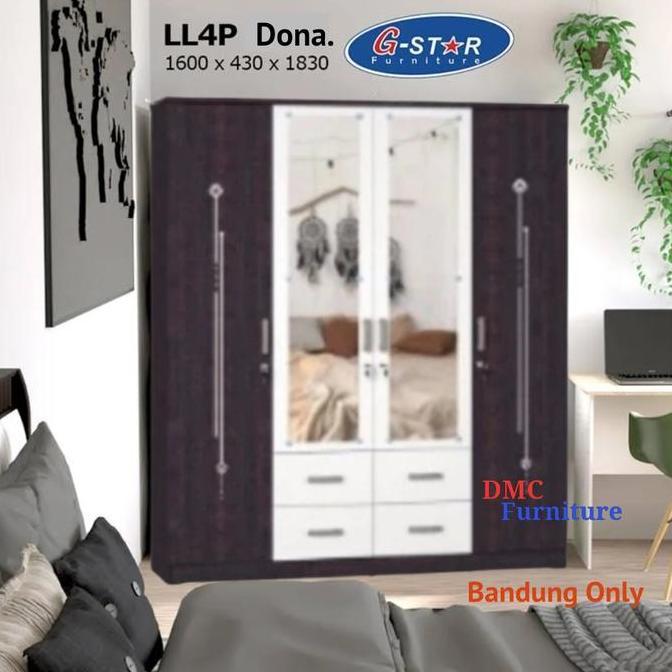 Lemari Baju/Pakaian 4 Pintu Lemari Jumbo Gstar Olympic Bandung
