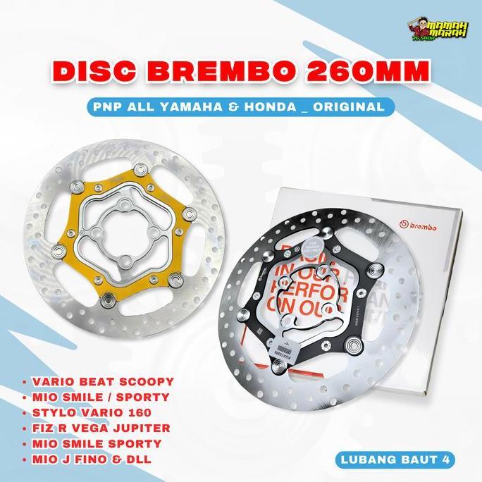 DISC BREMBO 260mm piringan cakram 260mm brembo pnp vario beat scoopy mio disc ktc 260mm universal Mo