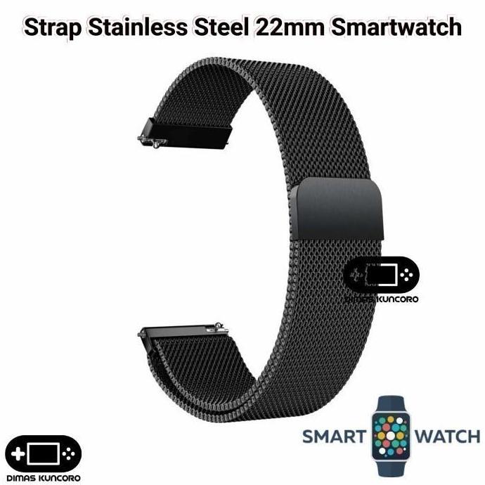 Strap Stainless 22mm Tali Fossil Gen 5 5E 44mm Steel Smartwatch Metal