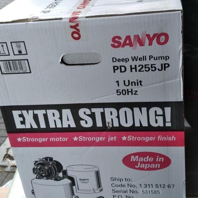 PROMO POMPA JET PUMP SANYO PDH255JP / POMPA JET PUMP SANYO 250WATT (JAPAN) HARGA MURAH