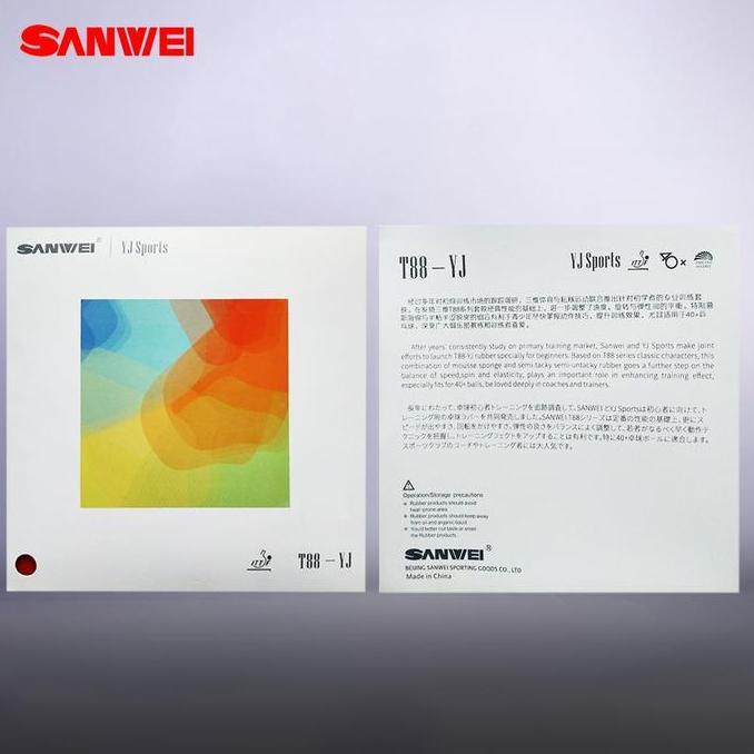 Karet Bat Tenis Meja Pingpong Sanwei T88 Yj Karet Semi Lengket Tacky