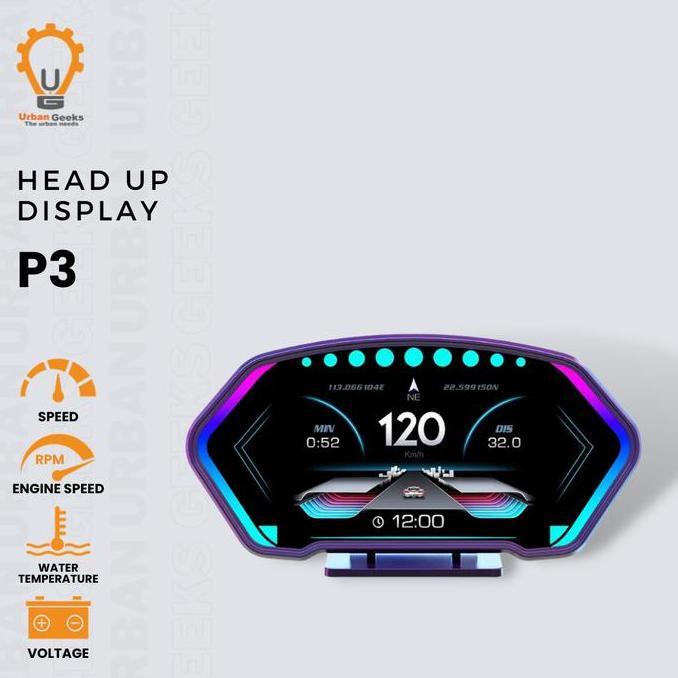SALE - Car Head Up Display P3 HUD OBD2 GPS Speedometer Turbo