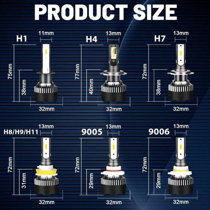Bullvision H4 H7 H11 Lampu Utama Mobil Headlight