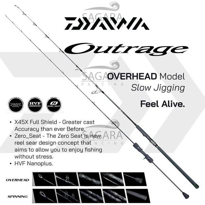 Joran Daiwa Outrage Joran Slow Jigging Rod Jigging Joran Carbon Hollow