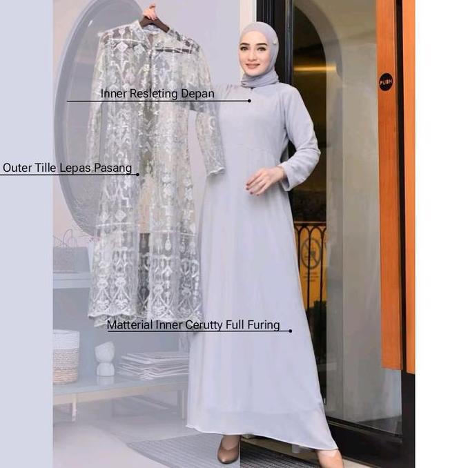 Sale Terlaris Dress Yasmin Couple Anak Terbaru Kekinian Outer Lepas Pasang Mewah Elegan Pesta Kondan