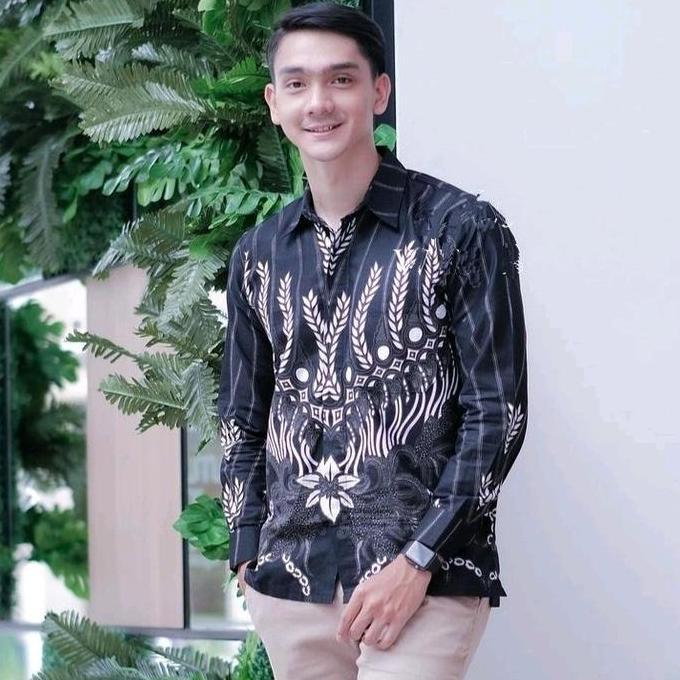 Sale Terlaris Nagita Silver Kemeja Batik Dewasa Lengan Panjang | Hem Batik | Kemeja Formal | Kemeja 