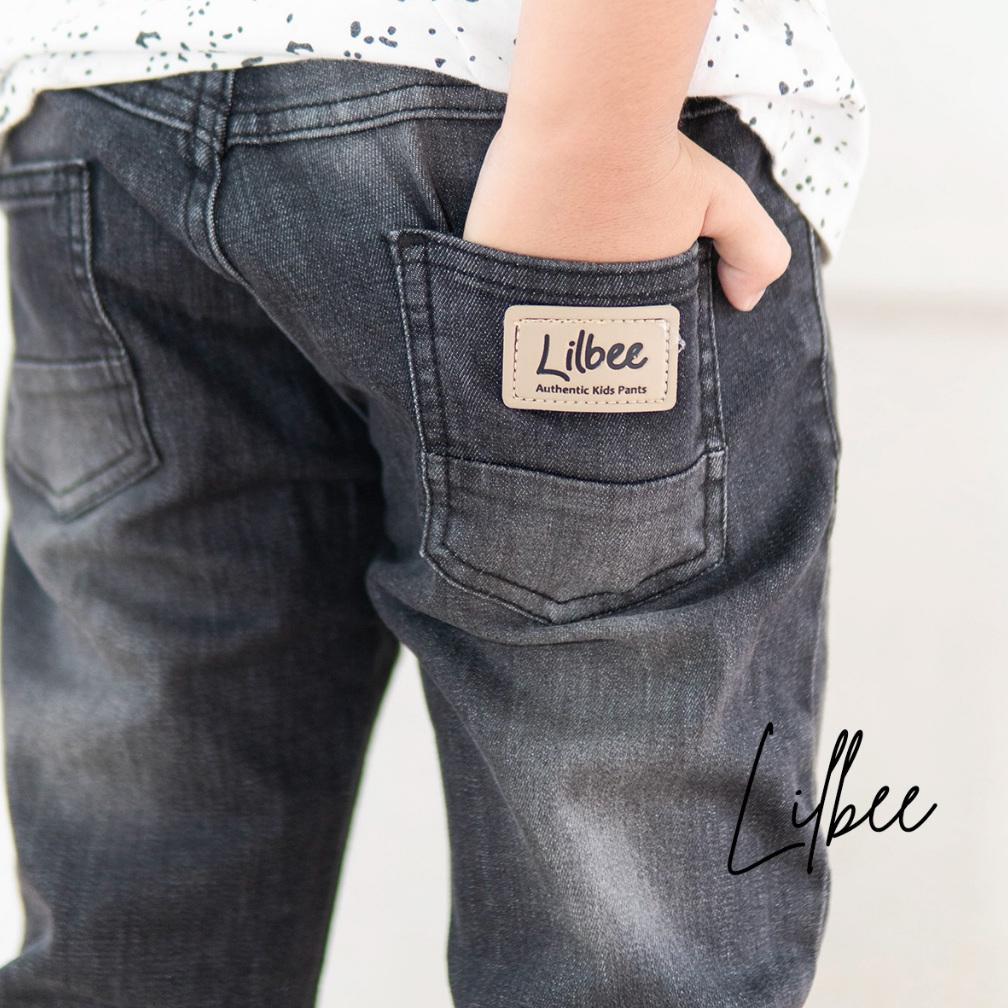 CUCI GUDANG LILBEE Celana Jeans Levis Panjang Soft Denim Anak Laki Laki Hitam Stretch Keren CD 003