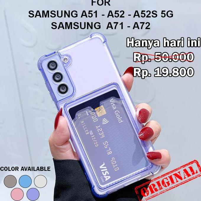 Case Samsung A51 A52 A52s 5G A71 A72 softcase casing cover CARD SLOT