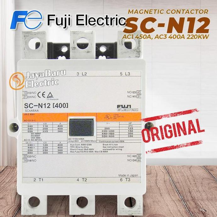 Murah Fuji Kontaktor / Contactor Sc-N12 Scn12 110V 220V 380V Ac Coil
