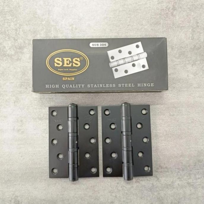 Engsel SES 5"3"3.5"mm4BB Stainless Hitam/Black/Engsel Pintu SES