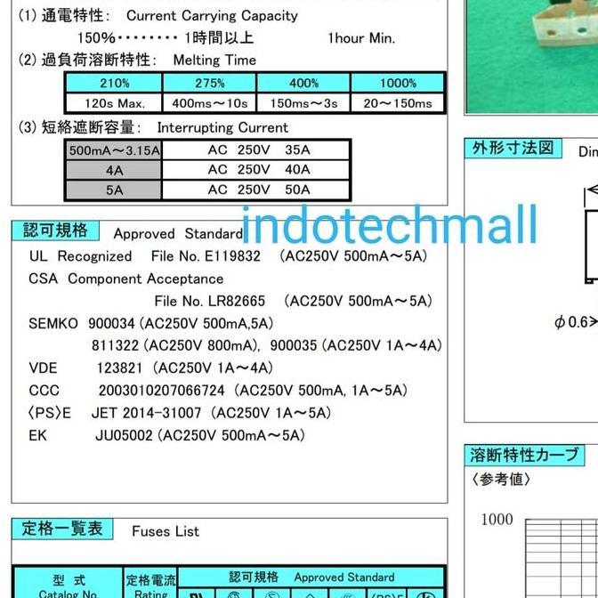 Micro Fuse 2A T2A 250V Slow Time delay NSF