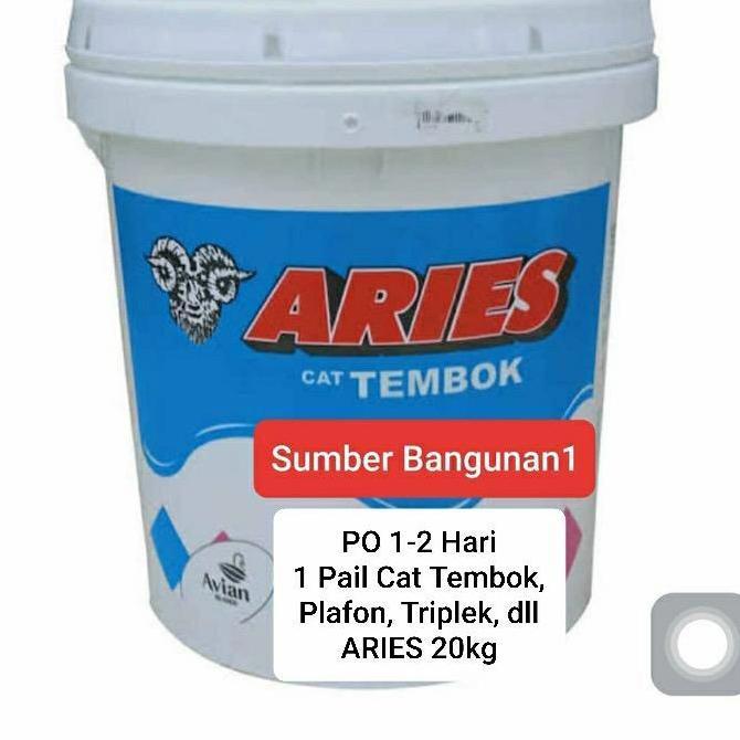 PO 1 pail cat ARIES (20kg) cat tembok triplek plafon dinding besar