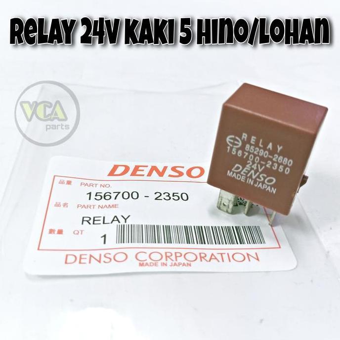 RELAY 24V KAKI 5 HINO/ LOHAN MERK DENSO PART 156700 - 2350