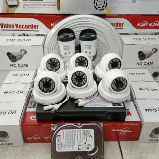Murah Paket Cctv 8 Camera 1080P 5Mp Full Hd Dvr 8Channel Xmeye Full Hd