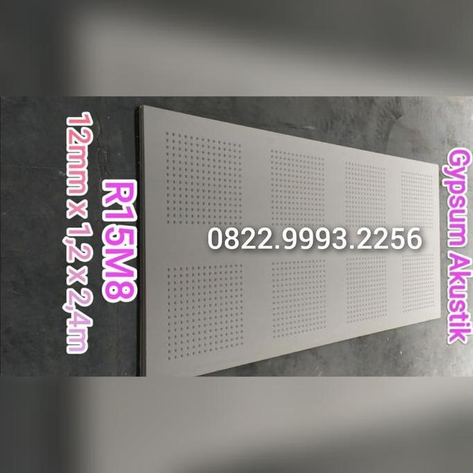 GYPSUM AKUSTIK PERFORATED 12MM 1200X2400 / R15M8 / R15 NO.8 / GIPSUM