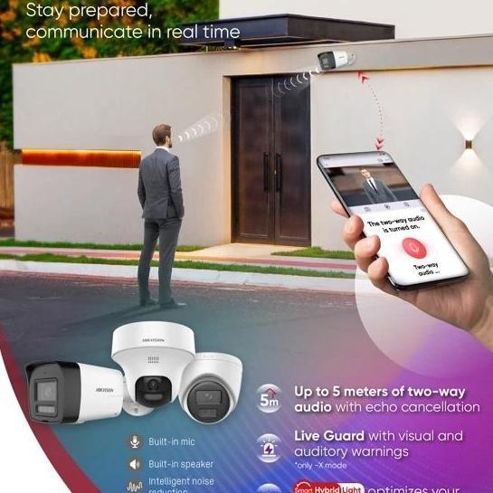 Murah Ds-2Ce70D0T-Ptlts Hikvision 2Mp Two Way Audio Pan Tilt Camera Hybrid Light Cctv Kamera Analog 