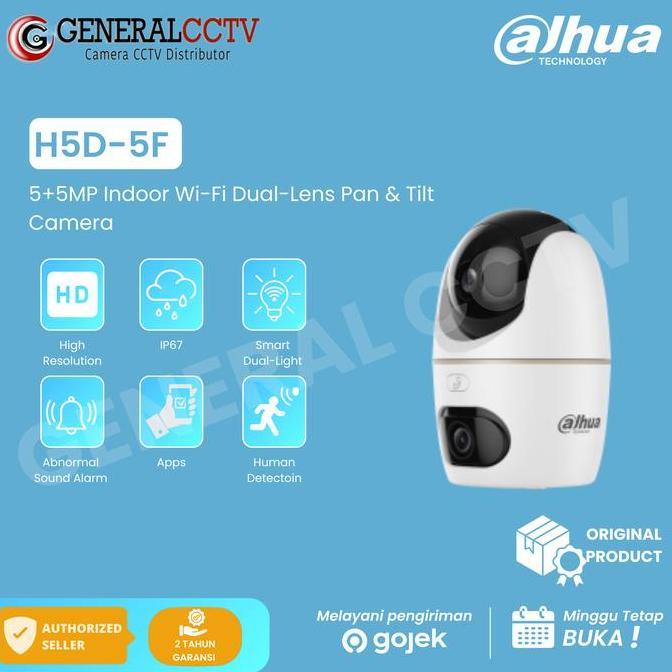 Promo Dahua Dh-H5D-5F Dahua Wifi Camera Indoor 5Mp+5Mp