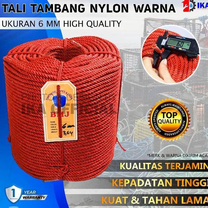 REVOSHOP Tali tambang plastik 6 mm per Roll TALI TAMBANG ROLL PPD 6MM / TALI TAMBANG 6MM/TALI ROLL(G