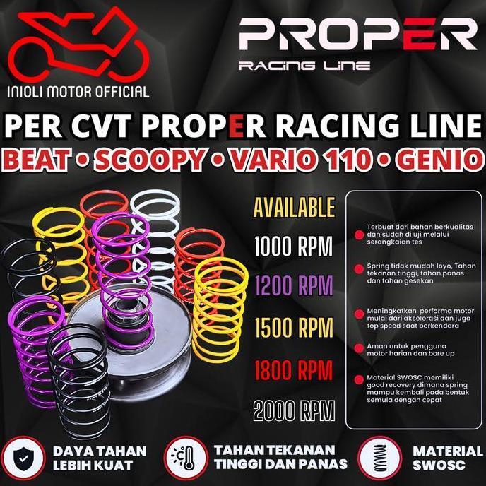 PER CVT PROPER RACING BEAT SCOOPY VARIO 110 CARBU FI ESP GENIO BEAT DELUXE STREET POP SCOOPY STYLISH