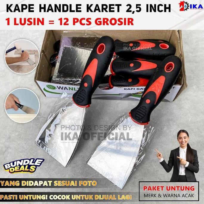 BLOCHEA Grosir 1 Box = 12 Pcs / Kape Gagang fiber 21/2" scraper kapi gagang karet fiber 2 1/2 inch s