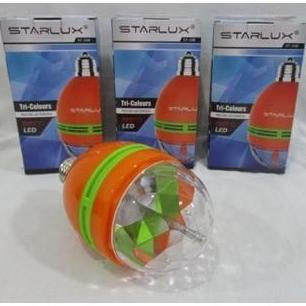 STARLUX Lampu Disco Putar Tri Color / LED Disco Warna Warni