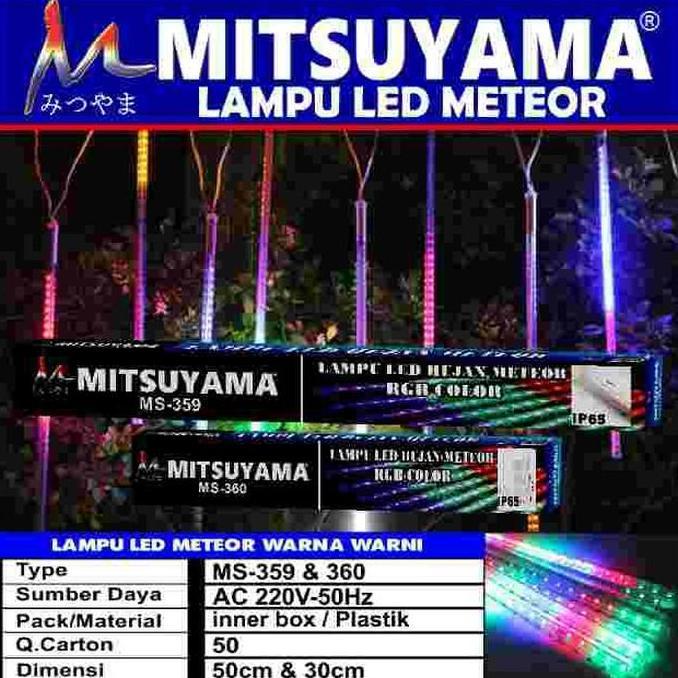 Lampu Meteor LED Warna Warni 50 cm Hujan Meteor Mitsuyama