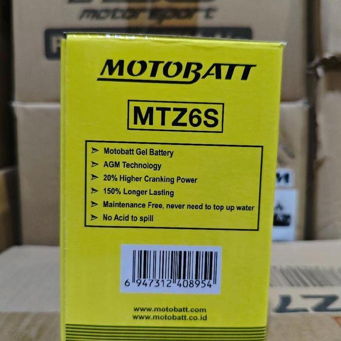 Aki Motor Kawasaki Klx 150 Motobatt Mtz6S Aki Gel