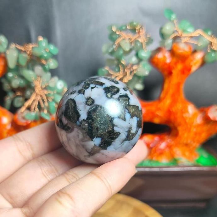 Natural Indigo Gabbro Sphere (4)