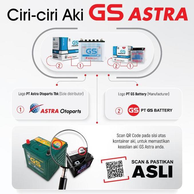 Aki Motor Gs Astra Gold Gtz5S Gtz 5S Honda Scoopy Maintenance Free