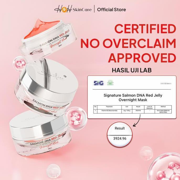 Josei- Signature By Kamila - Salmon Dna Red Jelly - Sleeping Masker Salmon Dna Untuk Kulit Glowing K