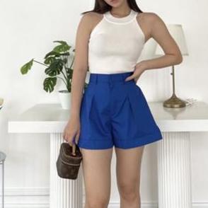 Amanda Shortpant Hotpants Fuschia Short Pants Highwaist Tere / Celana Pendek Katun Wanita / Hot Pant